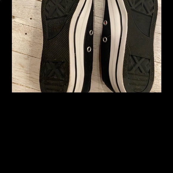 Converse black low top canvas with neon stripes 6 - Picture 7 of 7